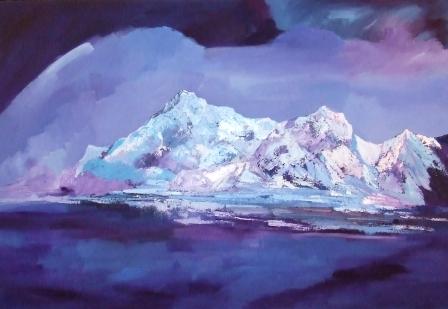 Arctic Norway Svolvaer Acrylics on canvas.
Size 120cm x 100cm
Price �600
